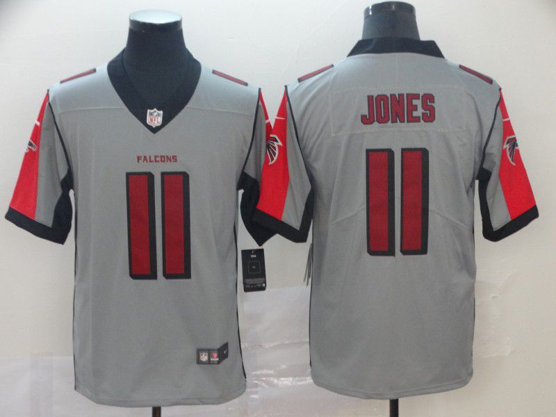 Men Atlanta Falcons 11 Jones Grey Nike Vapor Untouchable Limited NFL Jersey